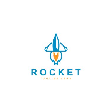 Roket Logosu Tasarım Şablonu Teknoloji Tasarım Konsepti, Yaratıcı Sembol