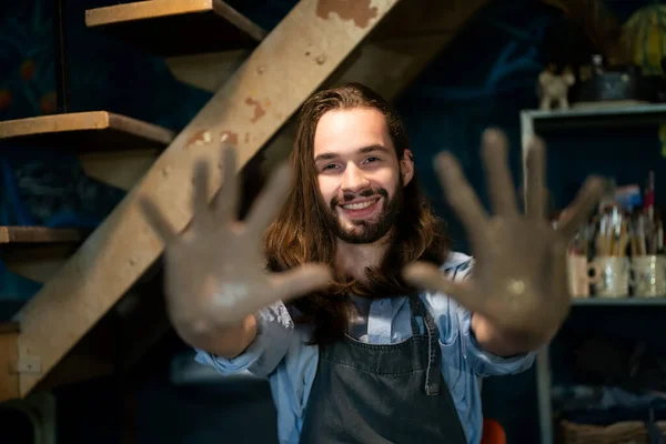 stock image Small business owner, Young People Creating Pottery.