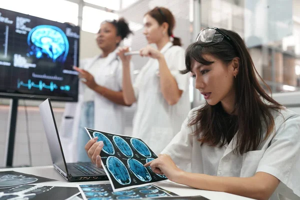 stock image Medical Workplace Healthcare. Multiethnic doctor Team Having Meeting In Office