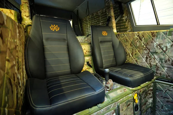 Desminagem Interior Veículo Assentos Para Desiners Veículo Kozak Feita Ucrânia — Fotografia de Stock