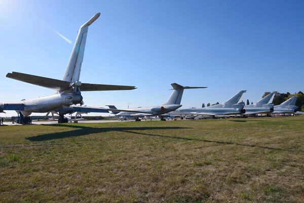 Transport Aircrafts Light Planes Parked Park Air Show — Foto de Stock
