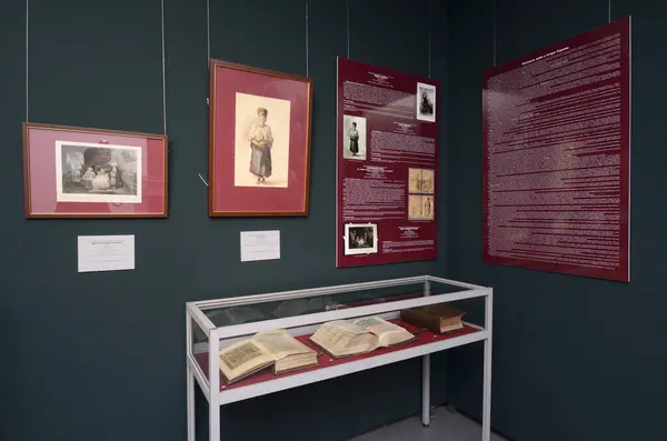 Oldtimer Kosaken Ikone Und Gemälde Die Während Der Ausstellung Historischen — Stockfoto