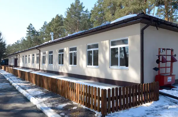 stock image barrack for soldiers. Opening International training centre of National guard of Ukraine. March 23, 2018. Staroe, Ukraine