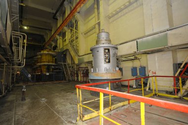 Çernobil Nükleer Santrali 'nin üretim merkezi. Su serin reaktörleri pompalar.