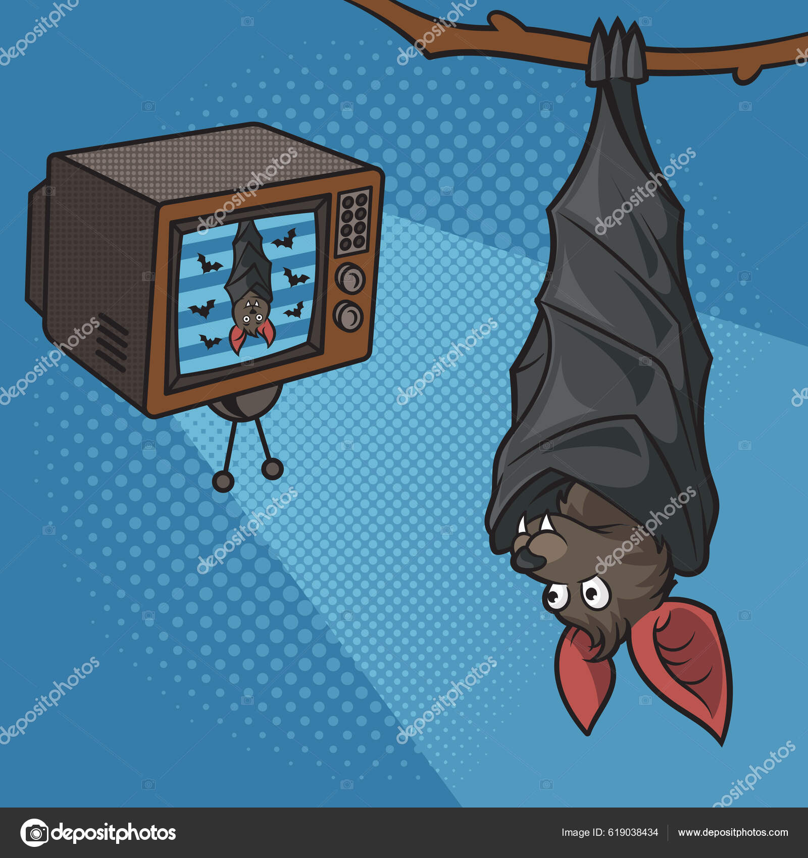 Upside down bat Vector Art Stock Images | Depositphotos