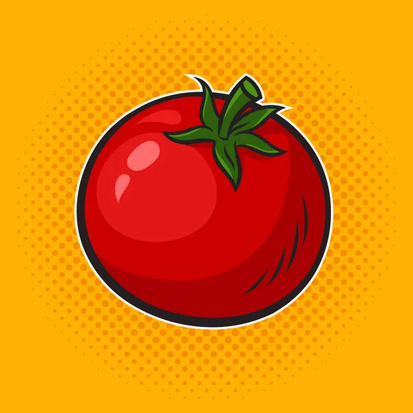Tomato Fruit Berry Pinup Pop Art Retro Vector Illustration Comic — Stock Vector