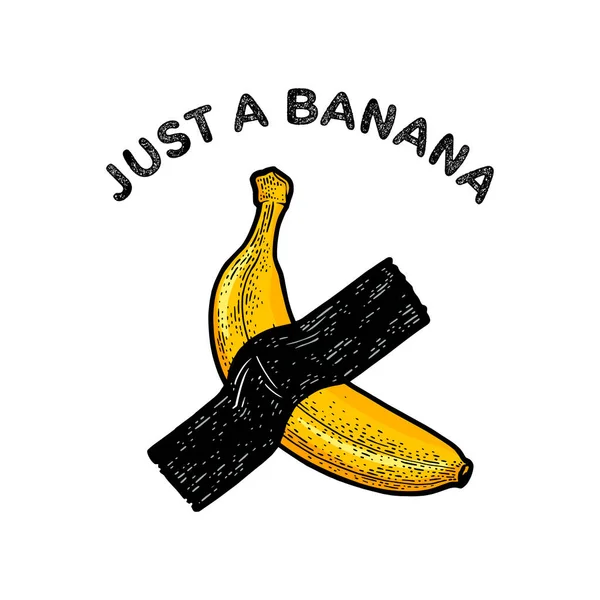 Apenas Uma Banana Design Shirt Banana Colada Parede Por Fita — Vetor de Stock