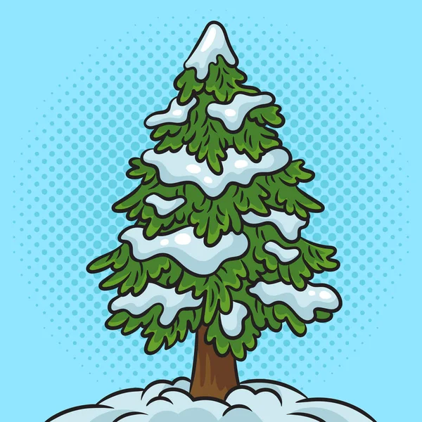 가문비나무는 아트인 래스터의 삽화를 줍니다 만화책의 — 스톡 사진