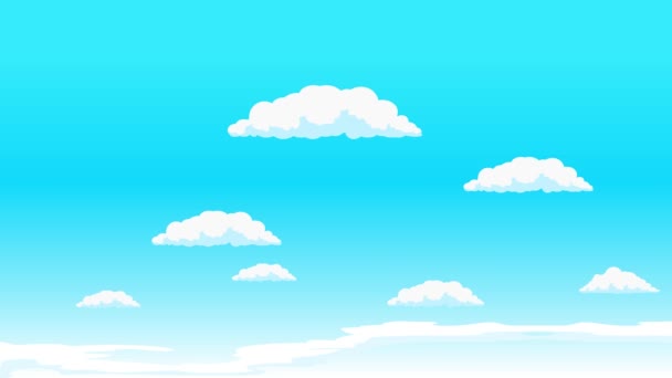 Clouds floating across the sky. High quality 4k footage. Video animation. Cartoon pop art comic book style.