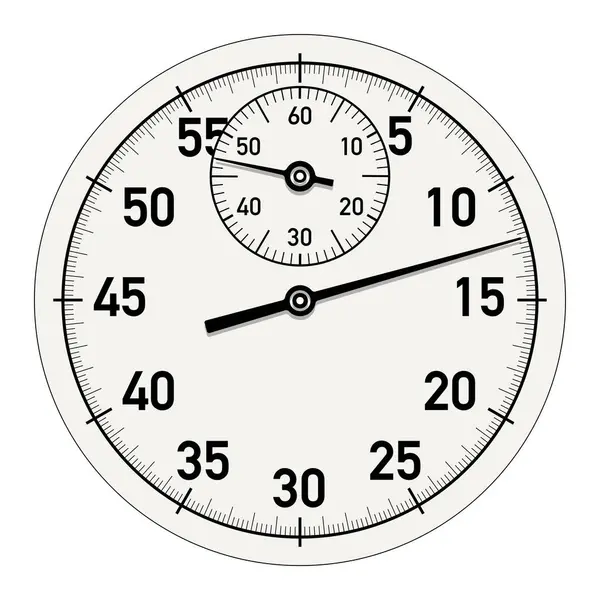 Reloj Cronómetro Analógico Clásico Con Esferas Marcadores Detallados Ilustración Raster —  Fotos de Stock