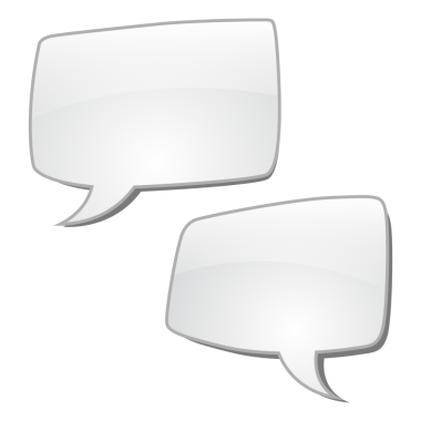 Metin baloncukları gradyan arkaplan üzerinde minimalistik PNG resimlemesi