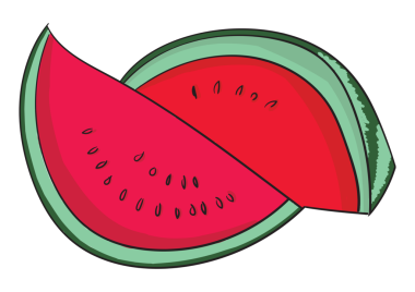 Karpuz meyveli el karalama PNG çizimi