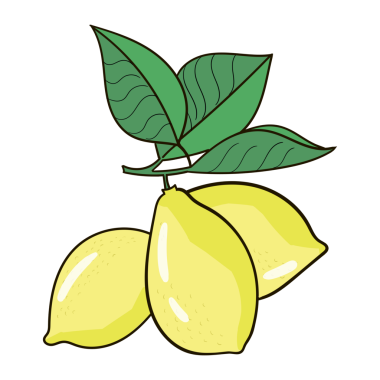 Limonlar meyve karikatürü el çizimi PNG illüstrasyonu