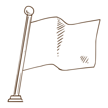 Bayrak el çizimi karalama PNG illüstrasyonu