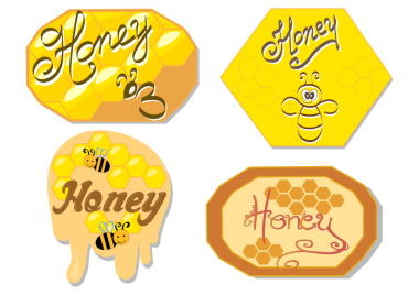 Bal etiketi logosu PNG illüstrasyonu