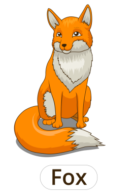 Orman hayvan tilki çizgi film çocuklar için