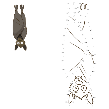 Hayvan eğitim oyunu çizmek için noktalar bağlayın