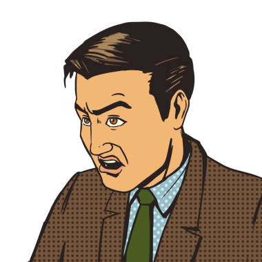 Kızgın adam PNG tarzında pop yapıyor.