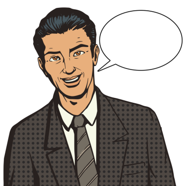 Başarılı iş adamı pop sanat tarzı PNG