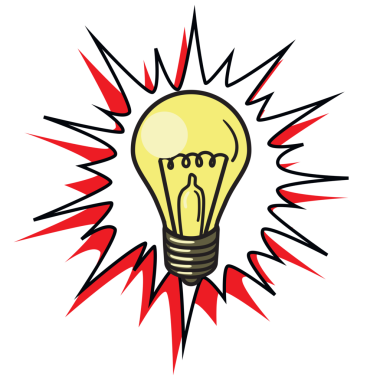 Ampul lambası pop sanat tarzı PNG