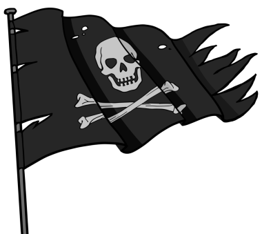Korsan bayrağı pop sanat tarzı PNG