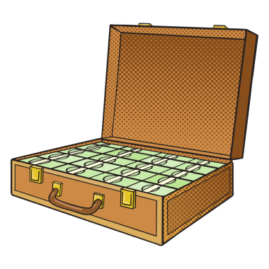 Paralı çanta pop sanat tarzı PNG