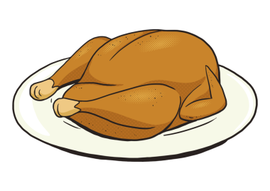 Kızarmış tavuk yemeği populer sanat tarzı PNG çizimi. Çizgi roman tarzı taklit. Eski usul. Kavramsal resimleme