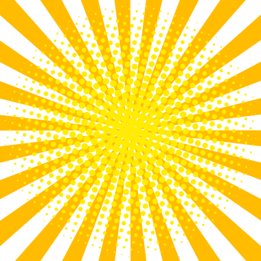 Sarı güneş ışığı yarım ton tasarım arka plan retro PNG illüstrasyonu.