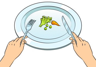 PNG illüstrasyon tabakta sağlıklı yiyecekler. Diyet açlığı. Beyaz arkaplandaki izole görüntü. Çizgi roman tarzı taklit.