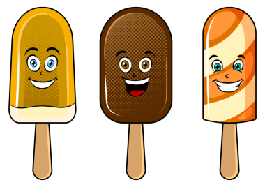 Mutlu dondurma pop sanatı PNG illüstrasyonları