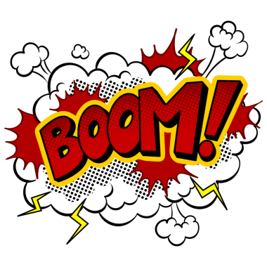 Boom word çizgi roman pop sanat PNG illüstrasyon
