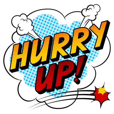 Acele et çizgi roman pop sanatları.