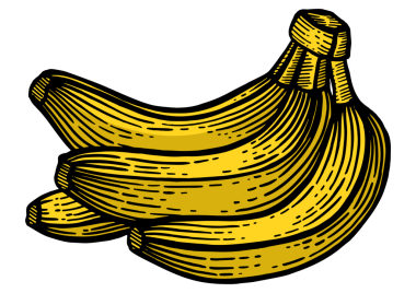 Muz meyvesi rengi kabartma PNG