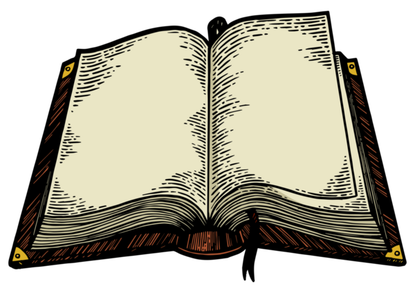 Açık kitap rengi çizimi PNG oyması