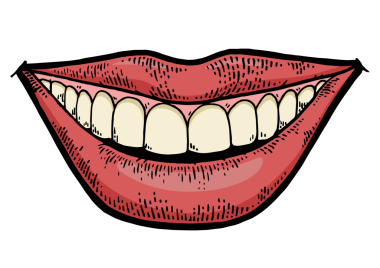 Kadın gülüşü ağız rengi çizimi PNG oyması