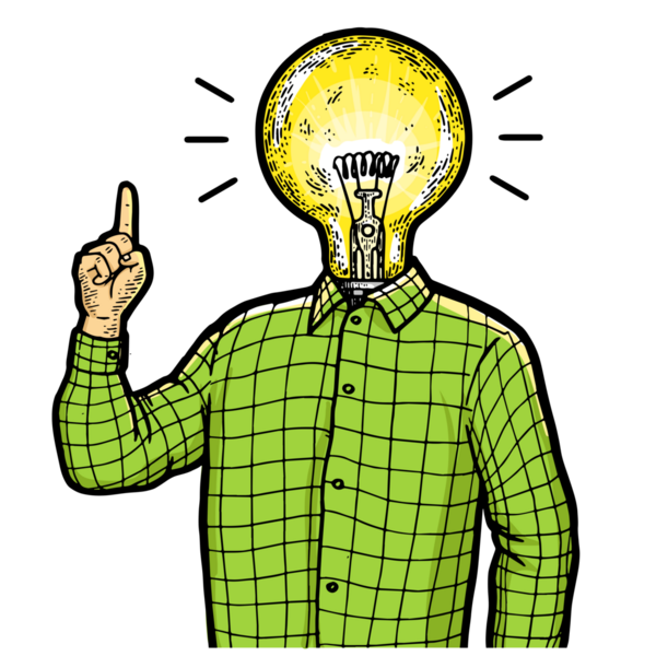 İşaret parmağı kabartmalı adam.