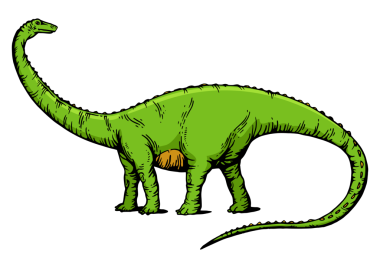Diplodocus dinozor çizimi PNG oyması