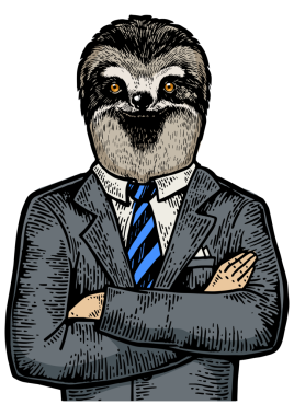 Tembel iş adamı çizimi PNG oymacılığı