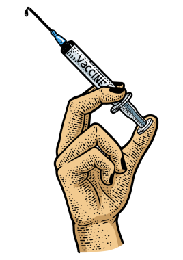 Aşı eşkali içeren şırınga PNG çizimi