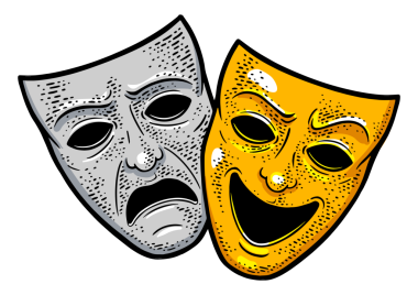 Tiyatro maskeleri PNG çizimi