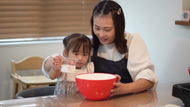 Parent Child Cook — Vídeo de stock