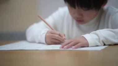 Image of a boy studying at home