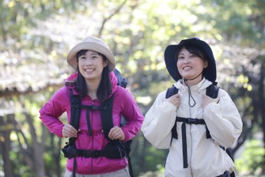 Dağa tırmanan bir kadın resmi