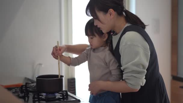 Parent Child Cooking — Vídeos de Stock
