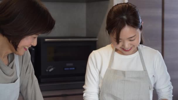 Yemek Pişiren Bir Kadın Resmi — Stok video