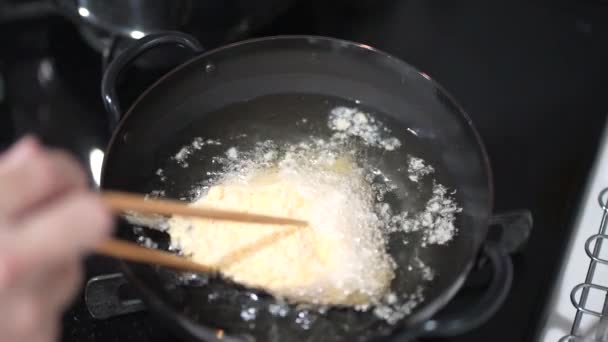 How Fry Horse Mackerel — Stock Video