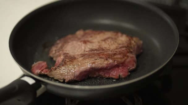 Hoe Maak Een Steak Koken — Stockvideo