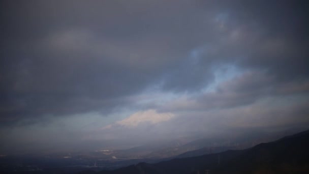 Mount Fuji Vloeiende Wolken — Stockvideo