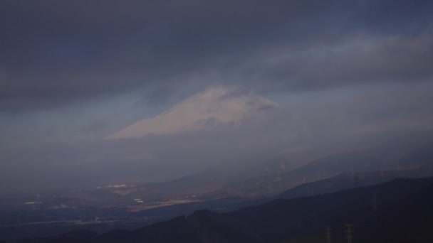 Monte Fuji Nubes Que Fluyen — Vídeo de stock