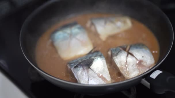 Jak Zrobić Makrele Gotowane Miso — Wideo stockowe